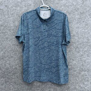 Nike Dri-Fit Golf Polo Top Women's Activewear Tennis Golf Pickleball Blue, XL